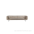 Massivholz 3-Sitzer Couch Polyester Schaum Sofa